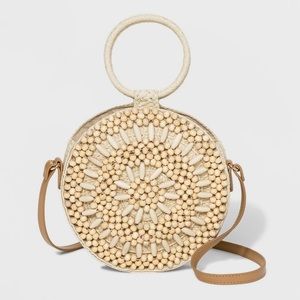 Target A New Day Beaded Straw Circle Bag